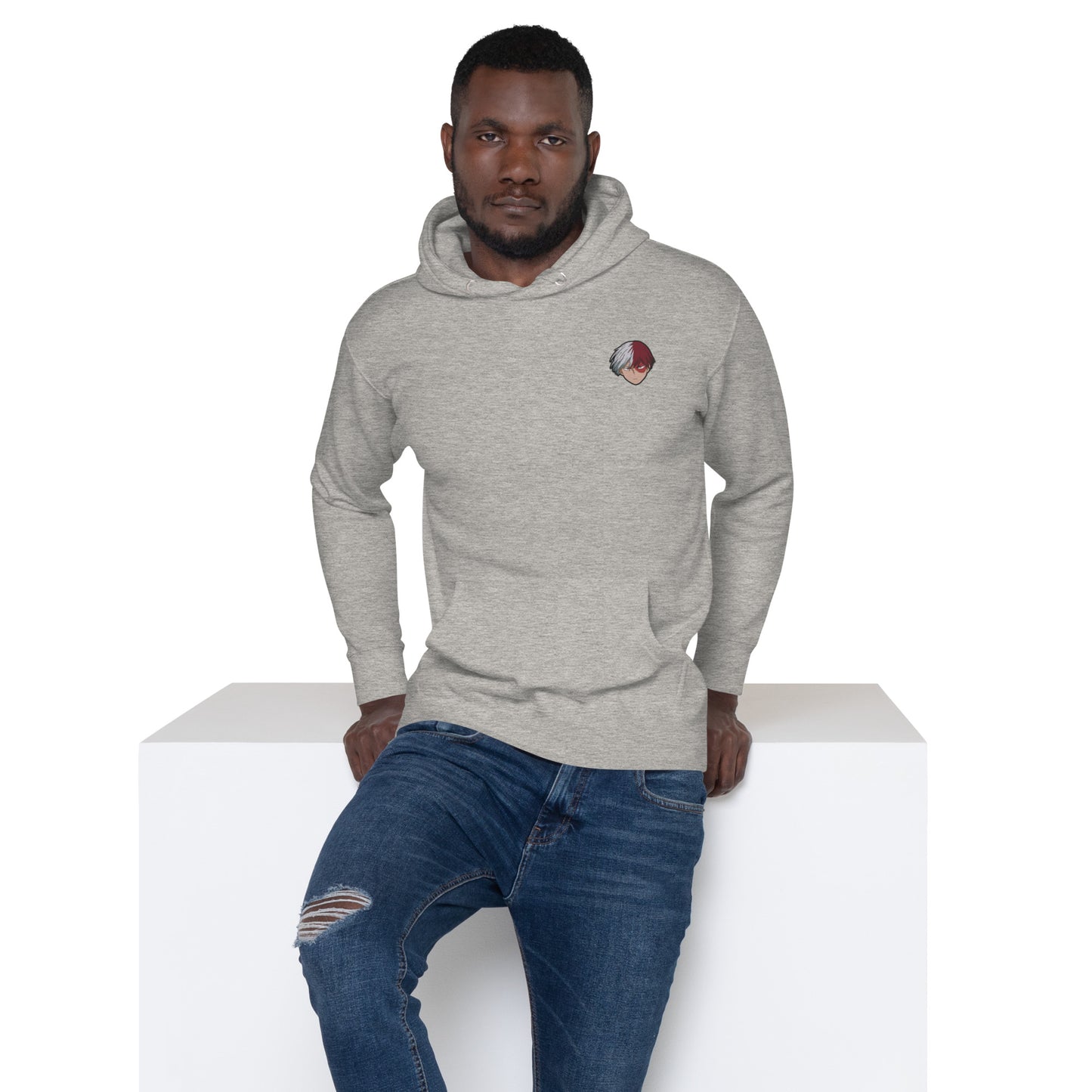 Bestickter Shoto Todoroki Premium-Kapuzenpullover