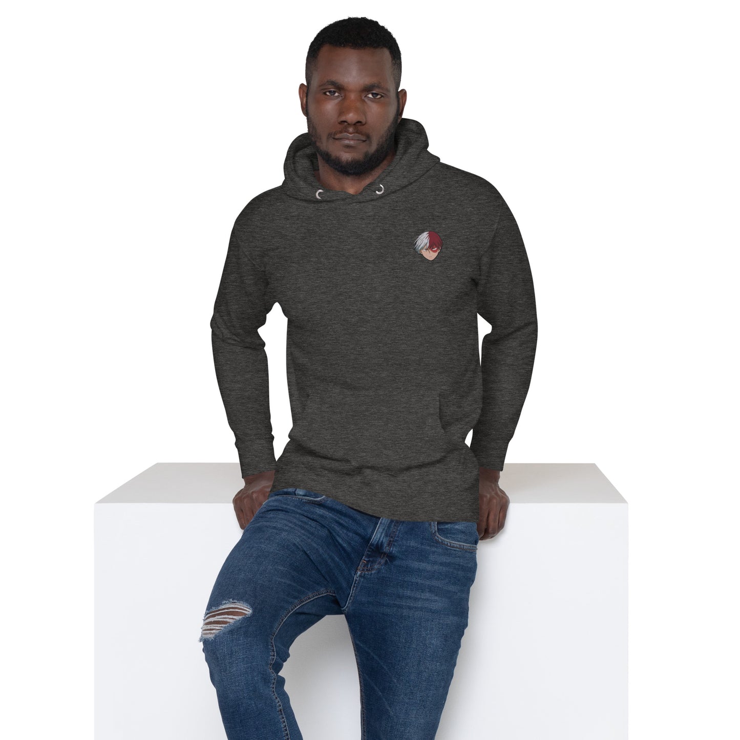 Bestickter Shoto Todoroki Premium-Kapuzenpullover