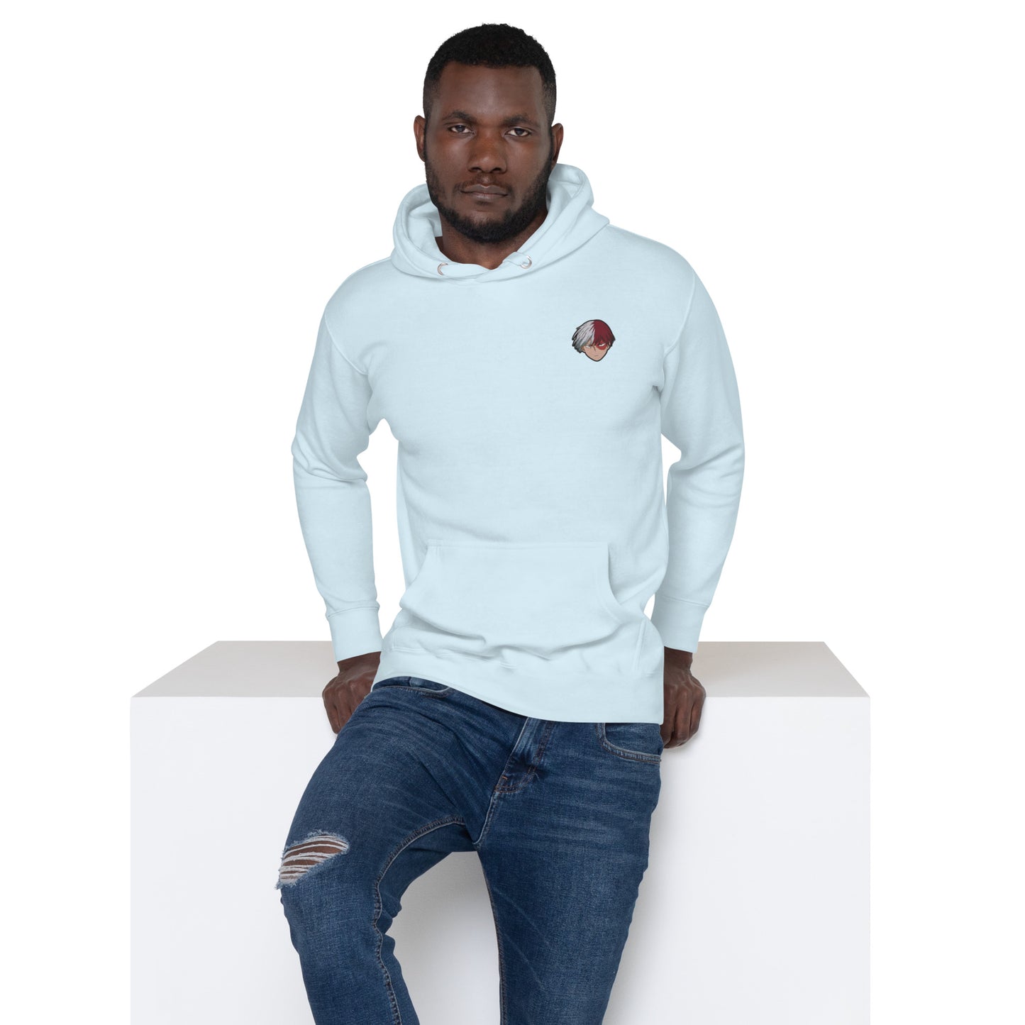 Bestickter Shoto Todoroki Premium-Kapuzenpullover