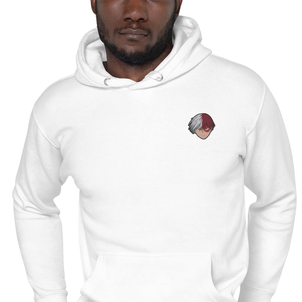 Bestickter Shoto Todoroki Premium-Kapuzenpullover