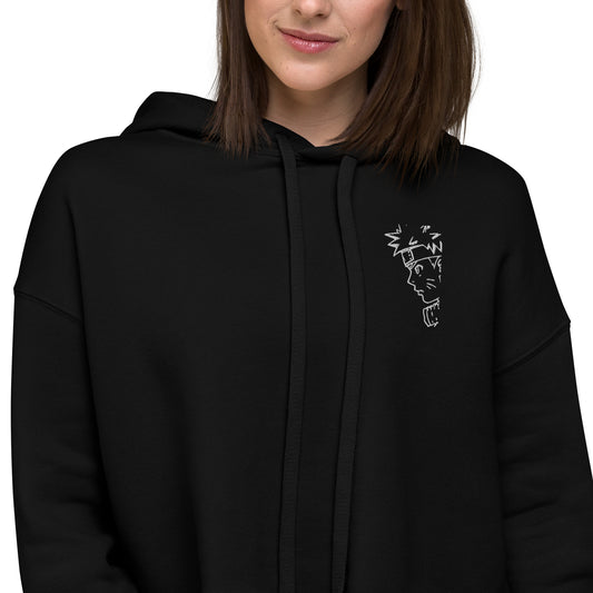 Embroidered Nartuo Premium Crop Hoodie