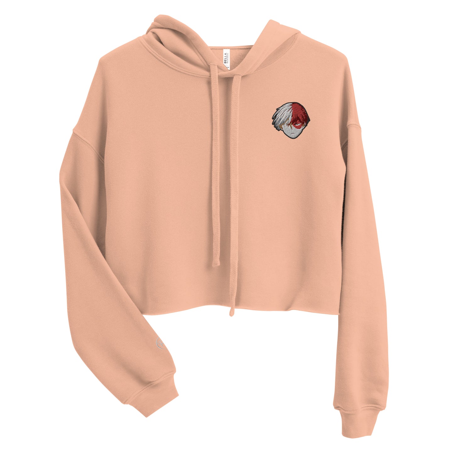 Embroidered Shoto Todoroki Premium Crop Hoodie